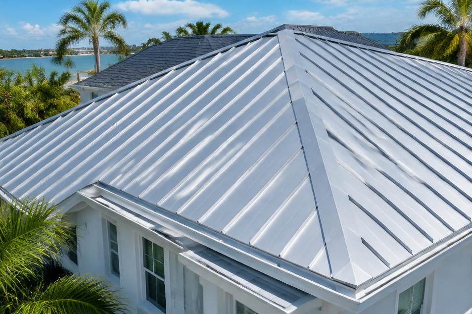 Standing seam metal roofing