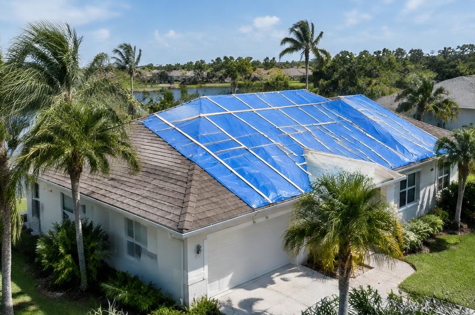 Temporary roof protection